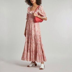 RIXO Joanie Pink Paisley Dress in Pink Size XS